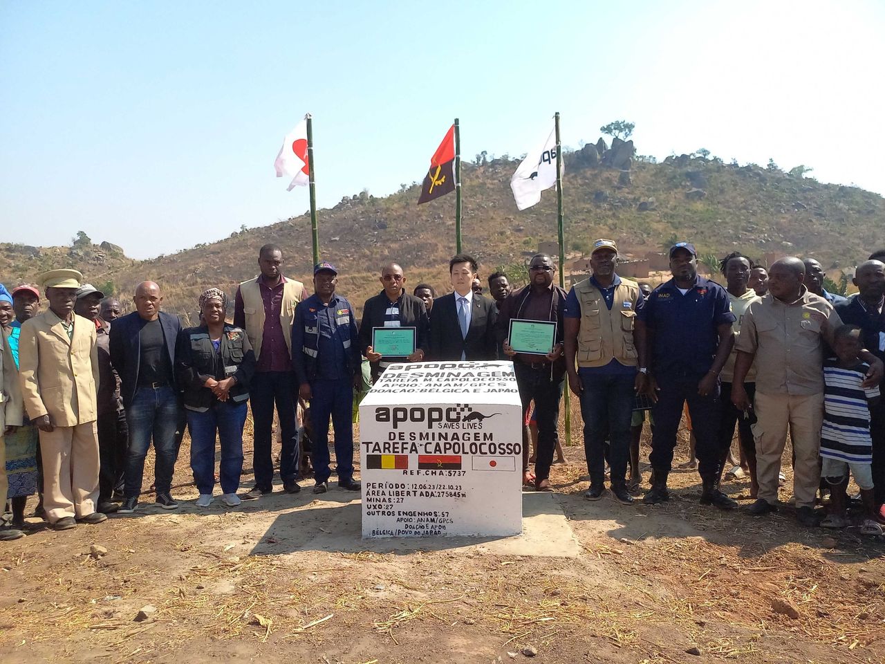 APOPO Angola, minefield handover