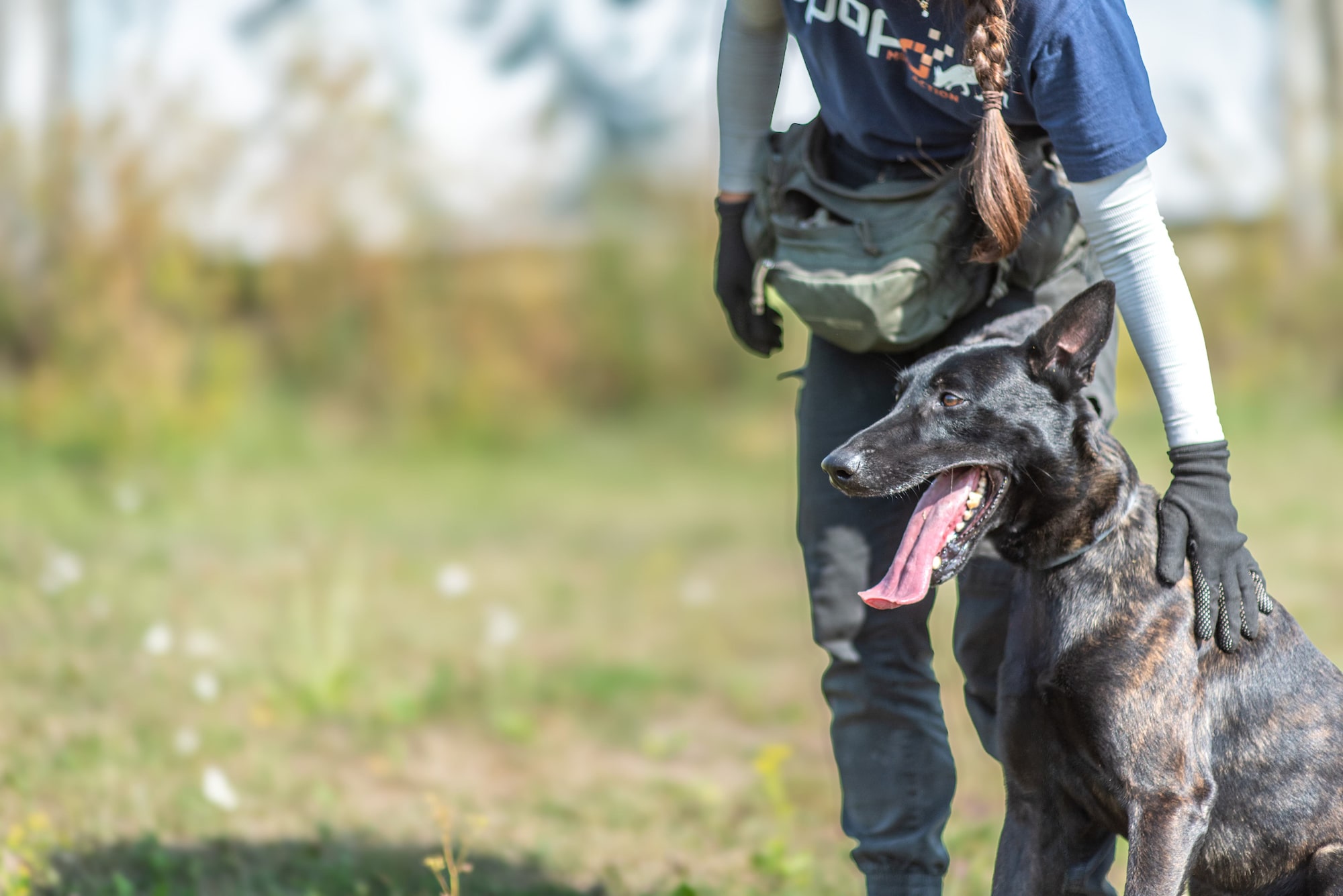 APPO Dog Khai and handler Daryna in training in Ukraine