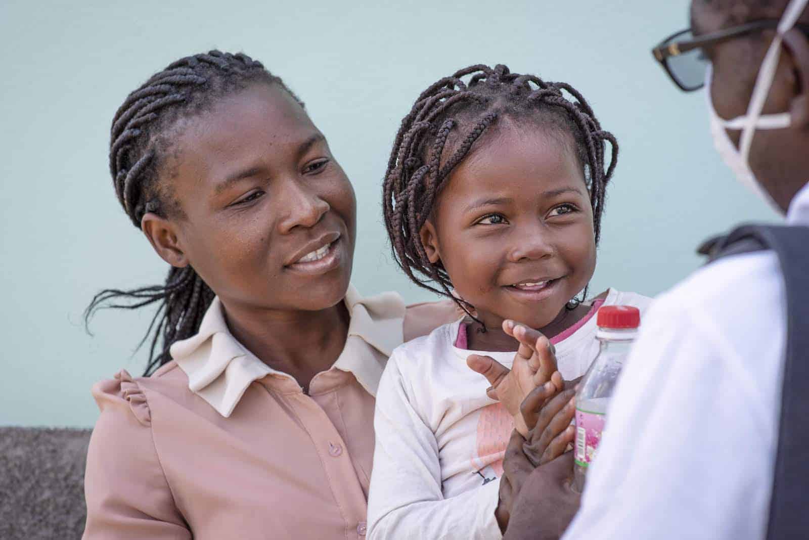Alice R with her daughter Elia at the DOTs center