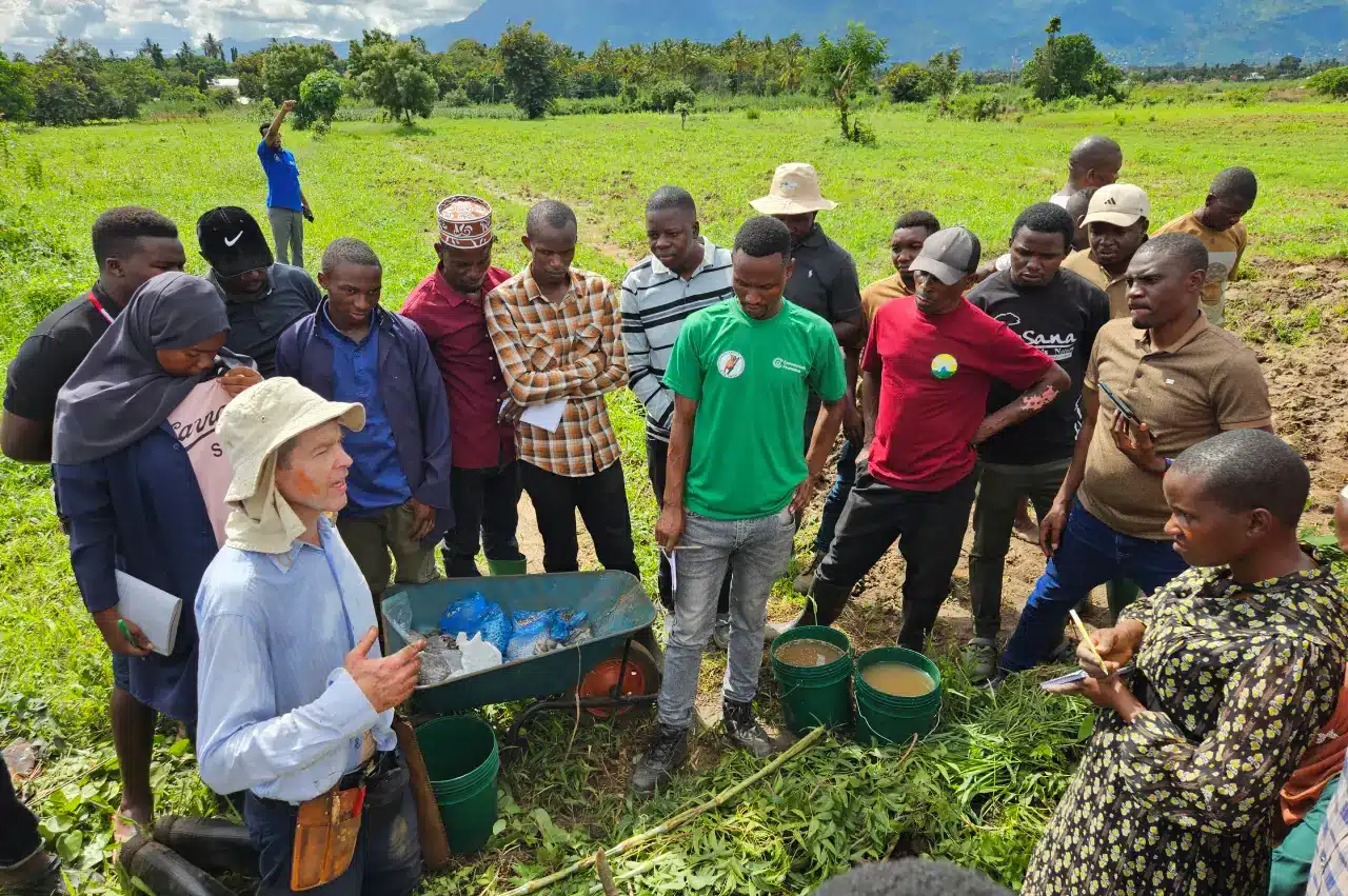 Syntropic agroforestry training session by Hannes Thaler in Morogoro, Tanzania