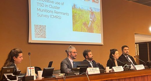 At the Convention on Cluster Munitions in Geneva, APOPO and MAG presented the results of their Cambodia trial using detection dogs.